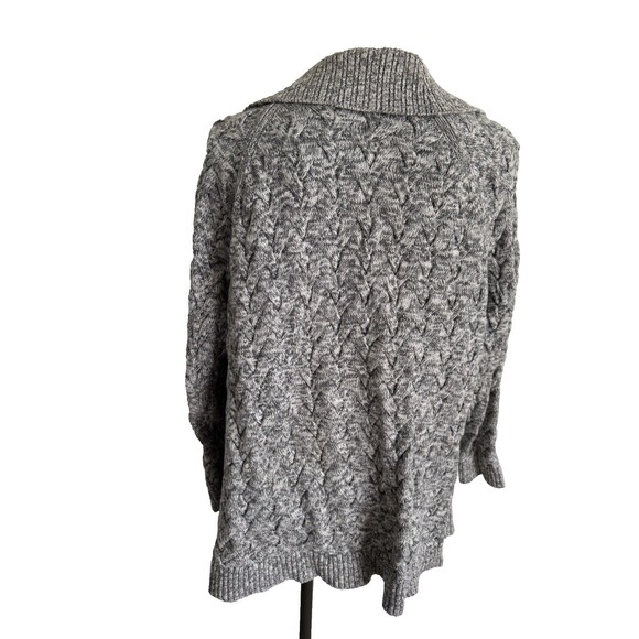 Lands' End Drifter Thick Heavy Cable-Knit Shawl Collar Cardigan Sweater XL/P 18 - Picture 8 of 8